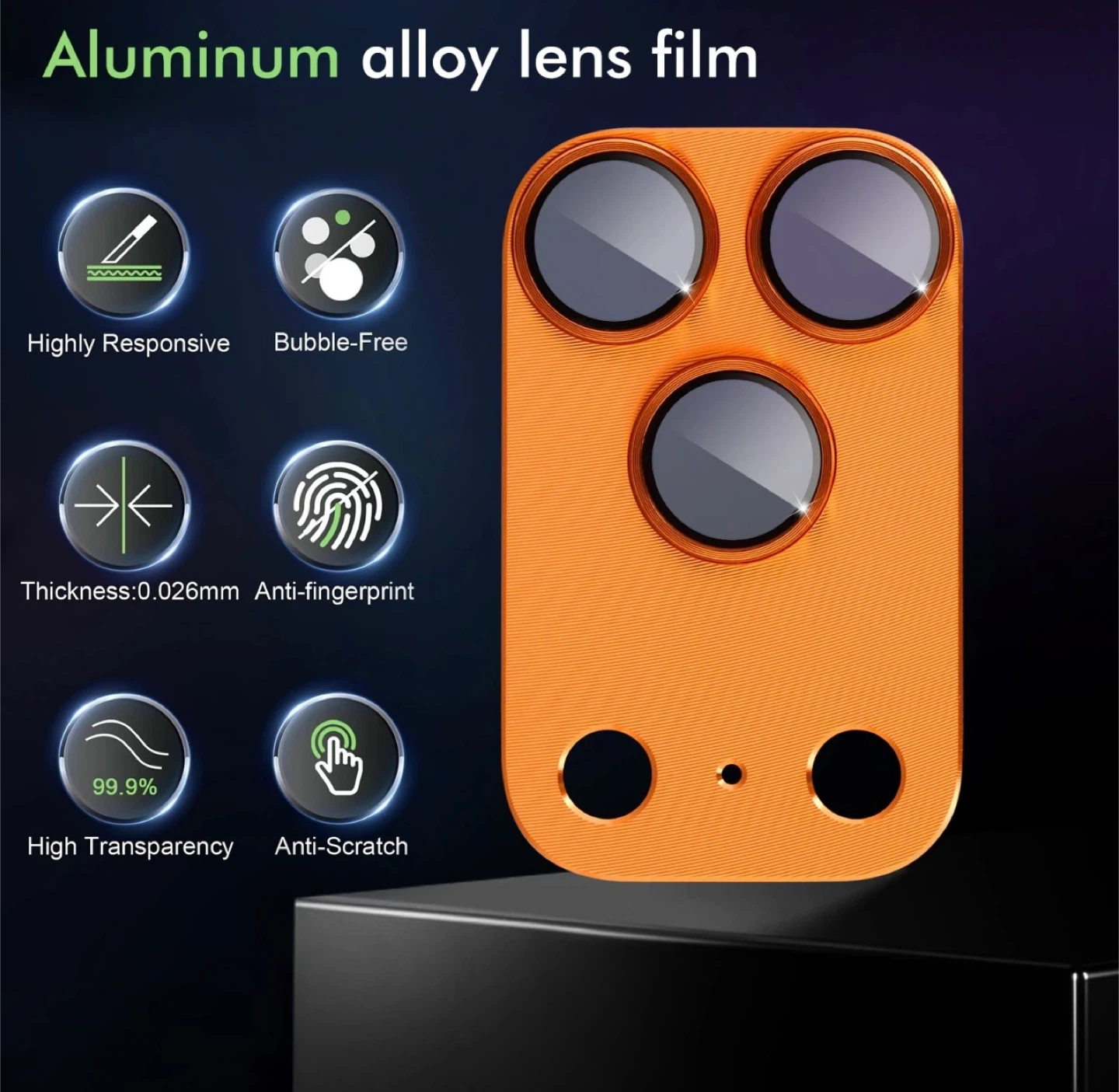 Aluminum Alloy Lens Film for iPhone 17 Pro Max - photo 2