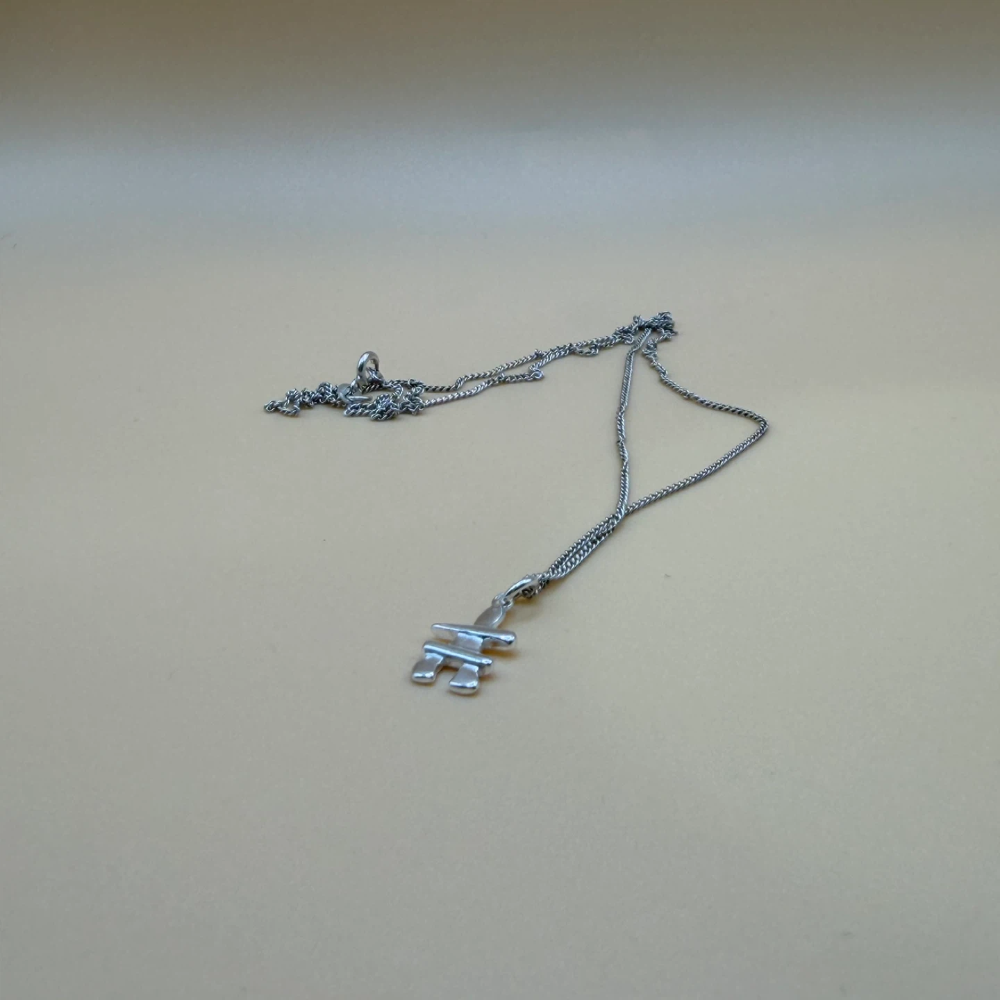 Sterling Silver Inukshuk Pendant Necklace - photo 2