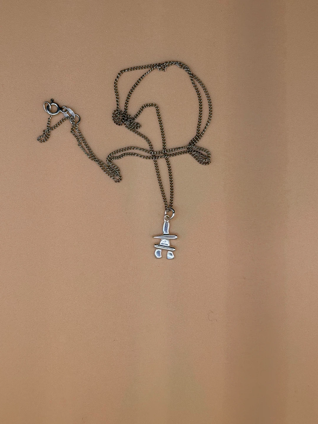 Sterling Silver Inukshuk Pendant Necklace - photo 4