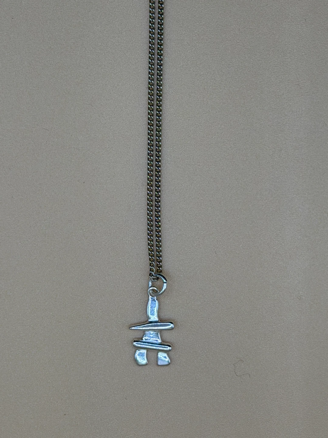 Sterling Silver Inukshuk Pendant Necklace - photo 3