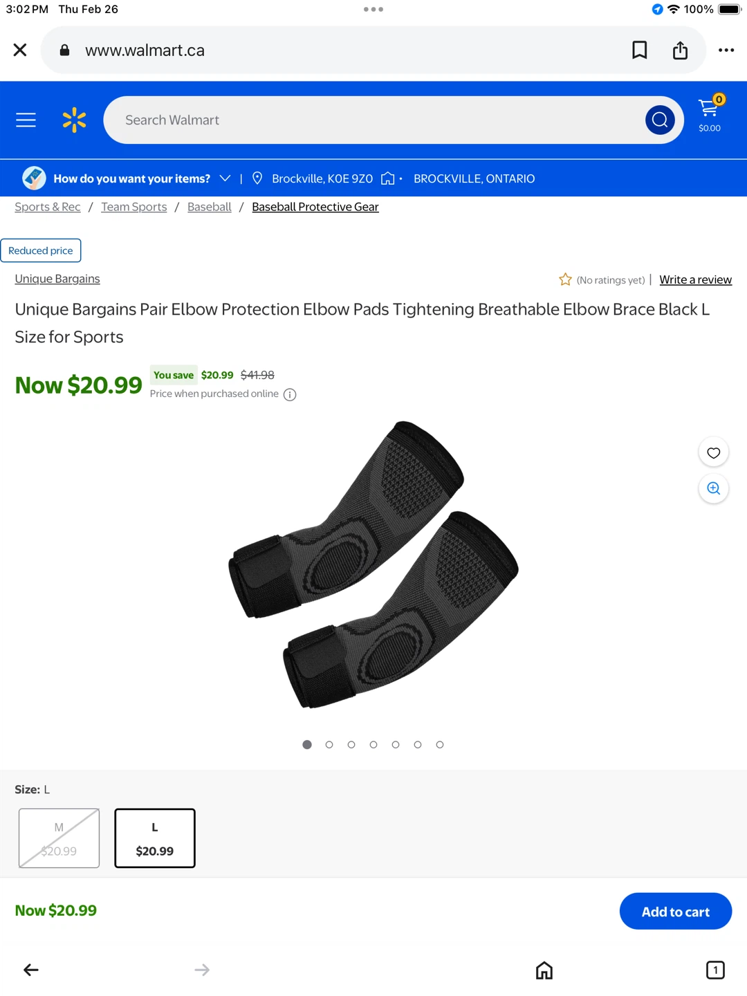 Sports Protect Elbow Pads - Size L