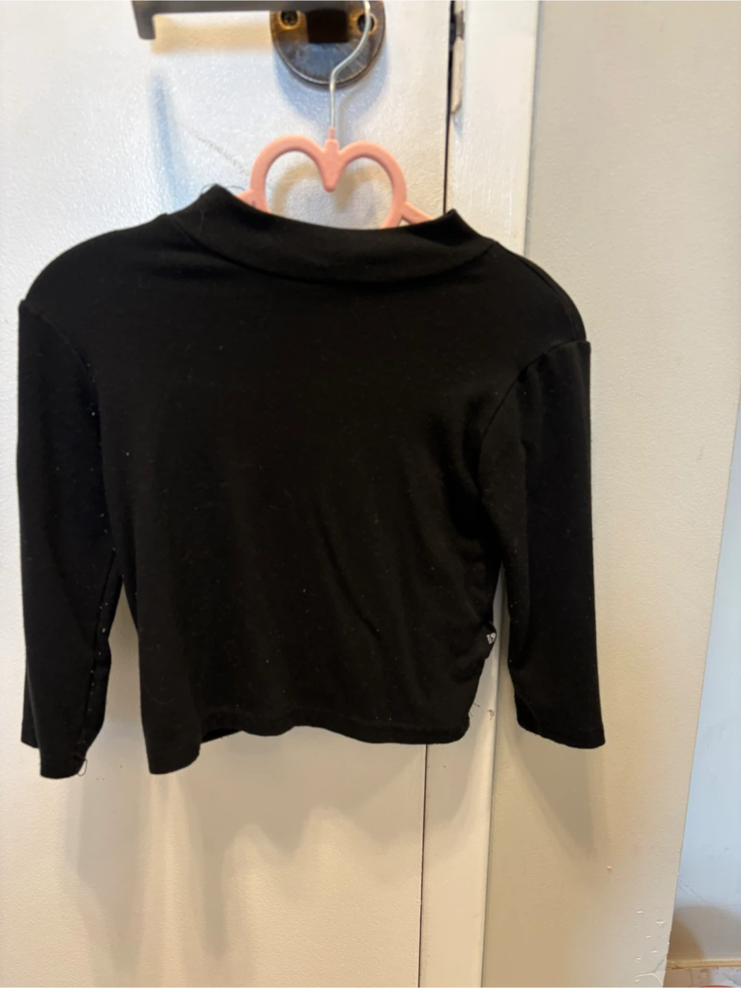 Black Long Sleeve Mock Neck Top