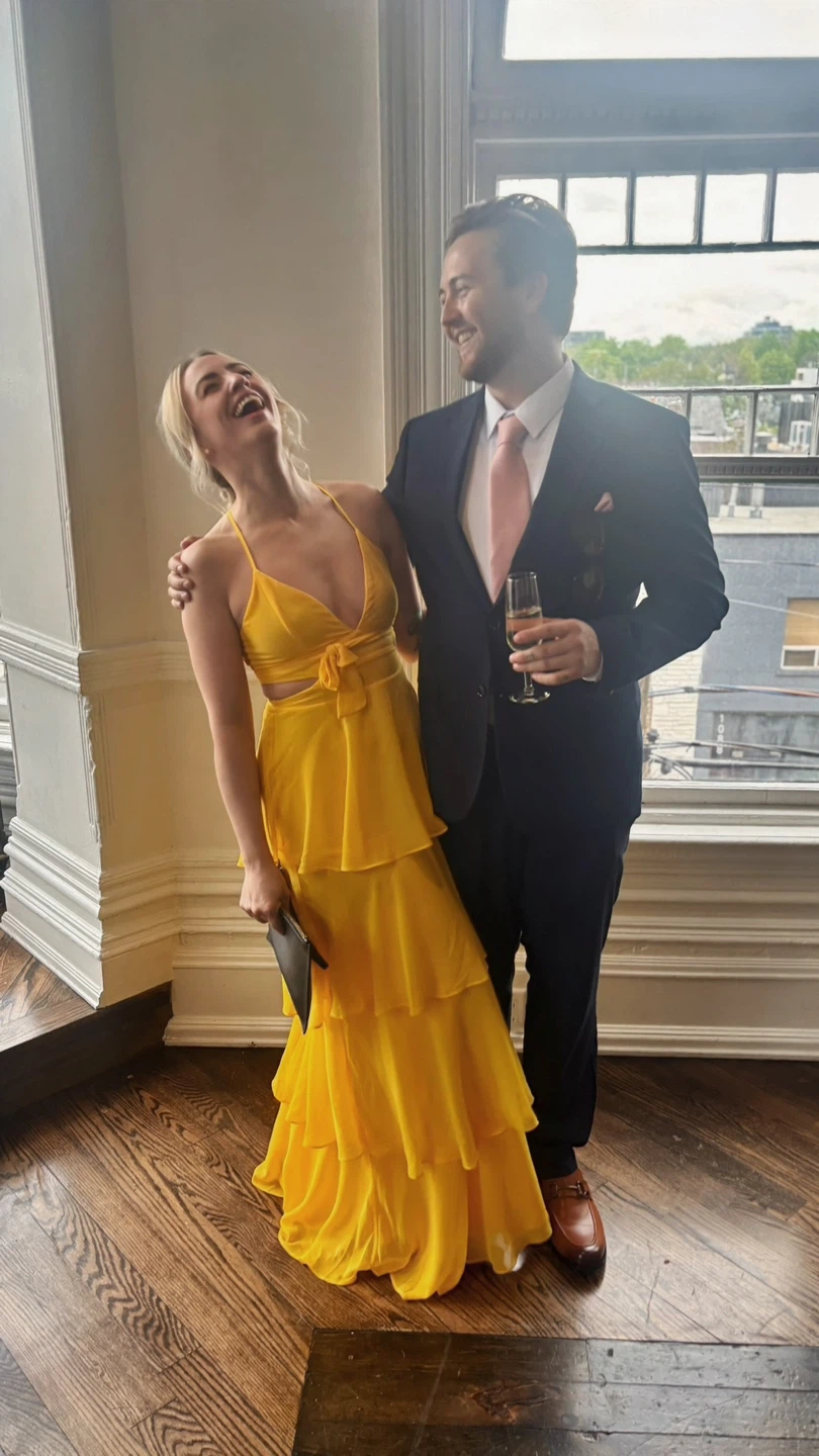 LULUS Tier and Now Yellow Tie-Back Tiered Maxi Dress - photo 4