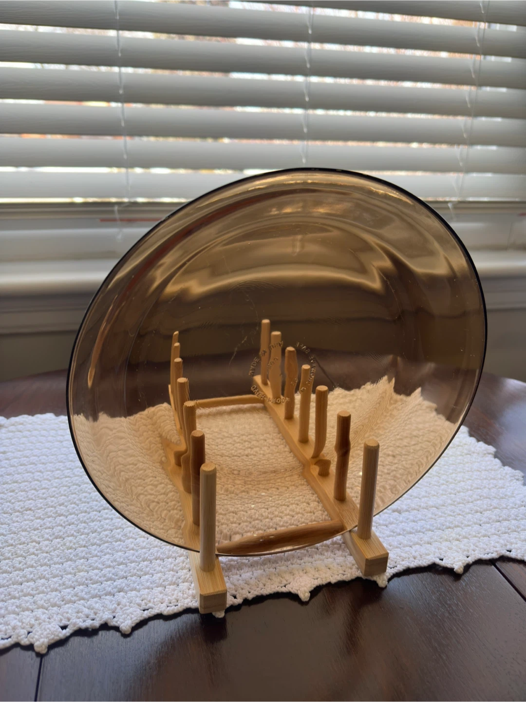 Rare Amber Glass Pie Dish/Plate - Made in USA - photo 2