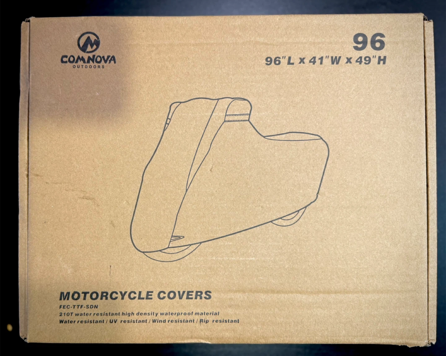 COMNOVA OUTDOORS Motorcycle Cover 96" L x 41" W x 49" H