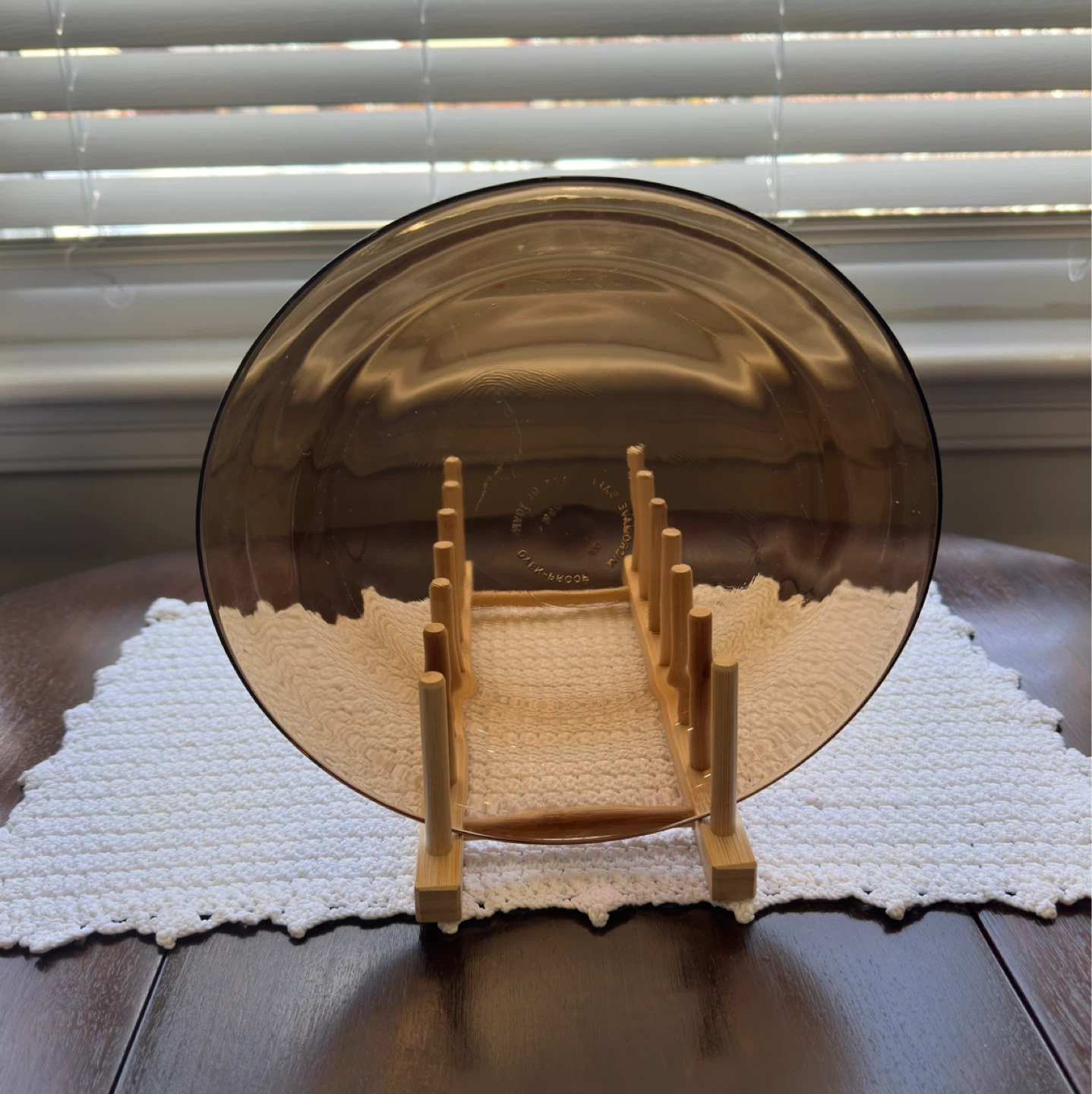Rare Amber Glass Pie Dish/Plate - Made in USA