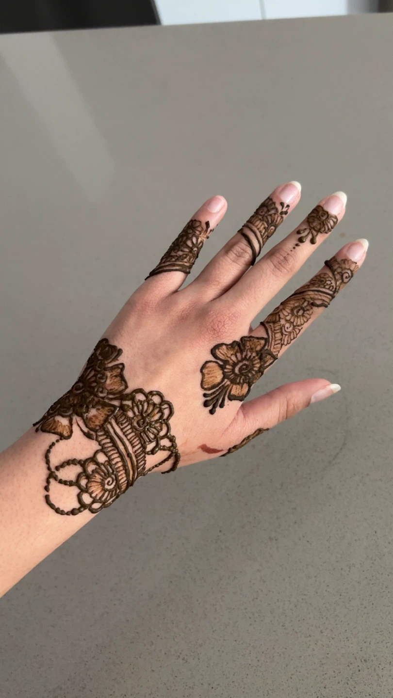 Hand Henna Tattoo Design