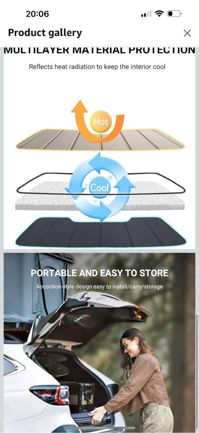 Pigenius Windshield Sun Shade for Kia Seltos 2020–2025 - photo 4