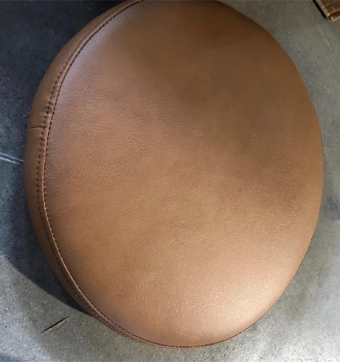 Brown Faux Leather Swivel Bar Stool - photo 3