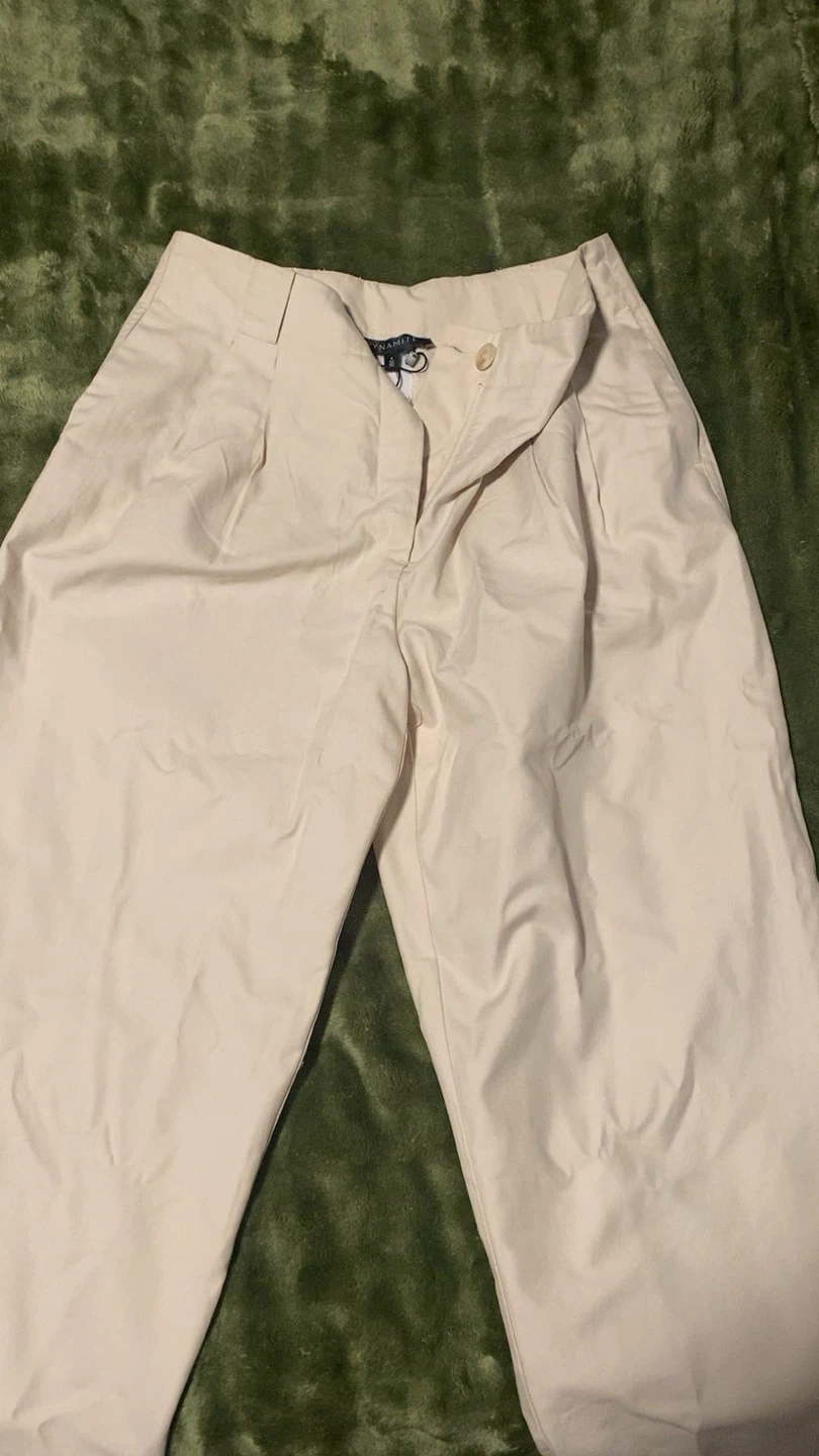 Dynamite High Waisted Wide Leg Pants - Polished Pearl - Size 6