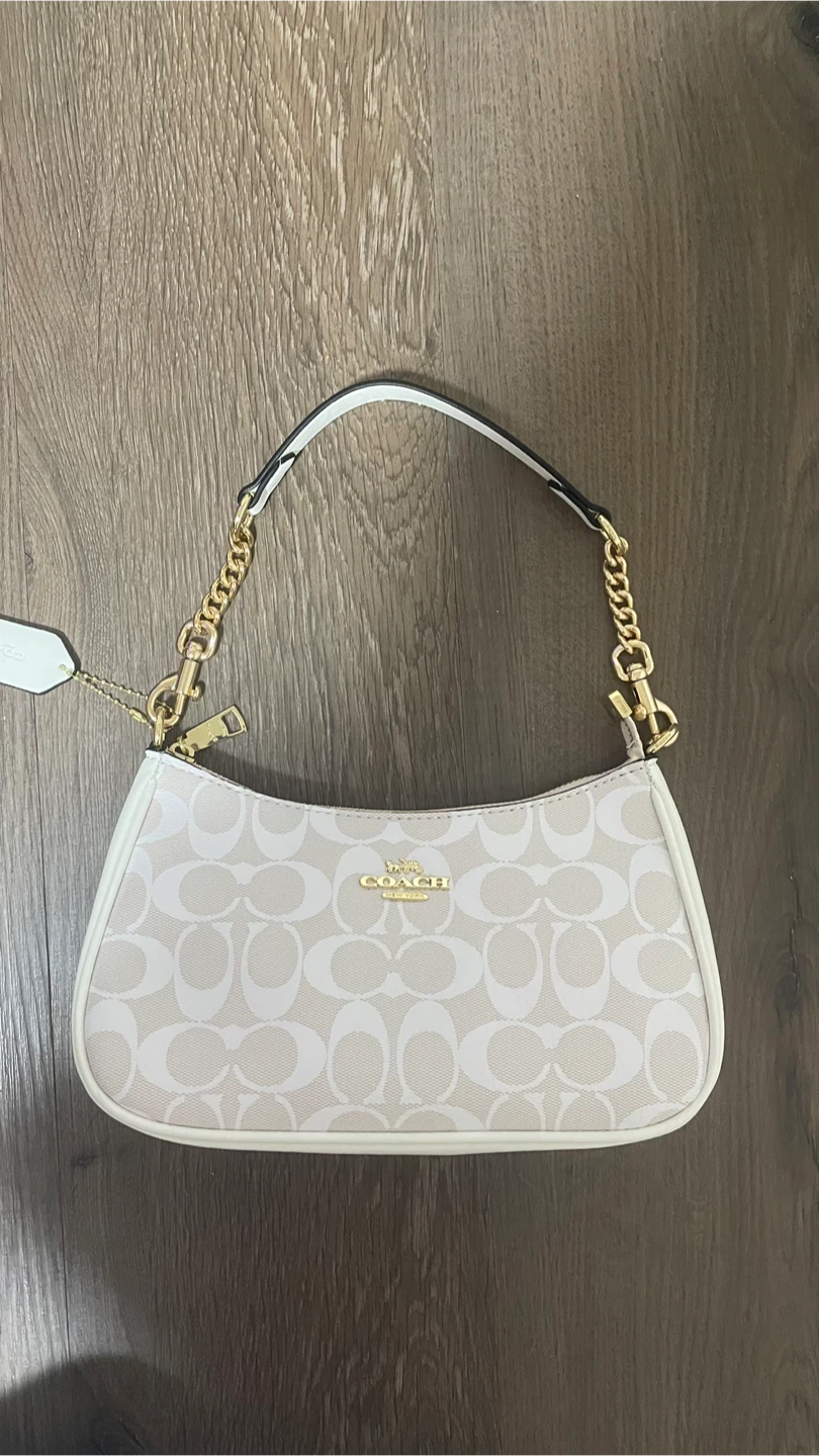 Coach Signature C Shoulder Bag - White/Tan