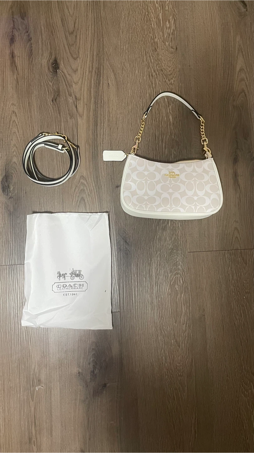 Coach Signature C Shoulder Bag - White/Tan - photo 3
