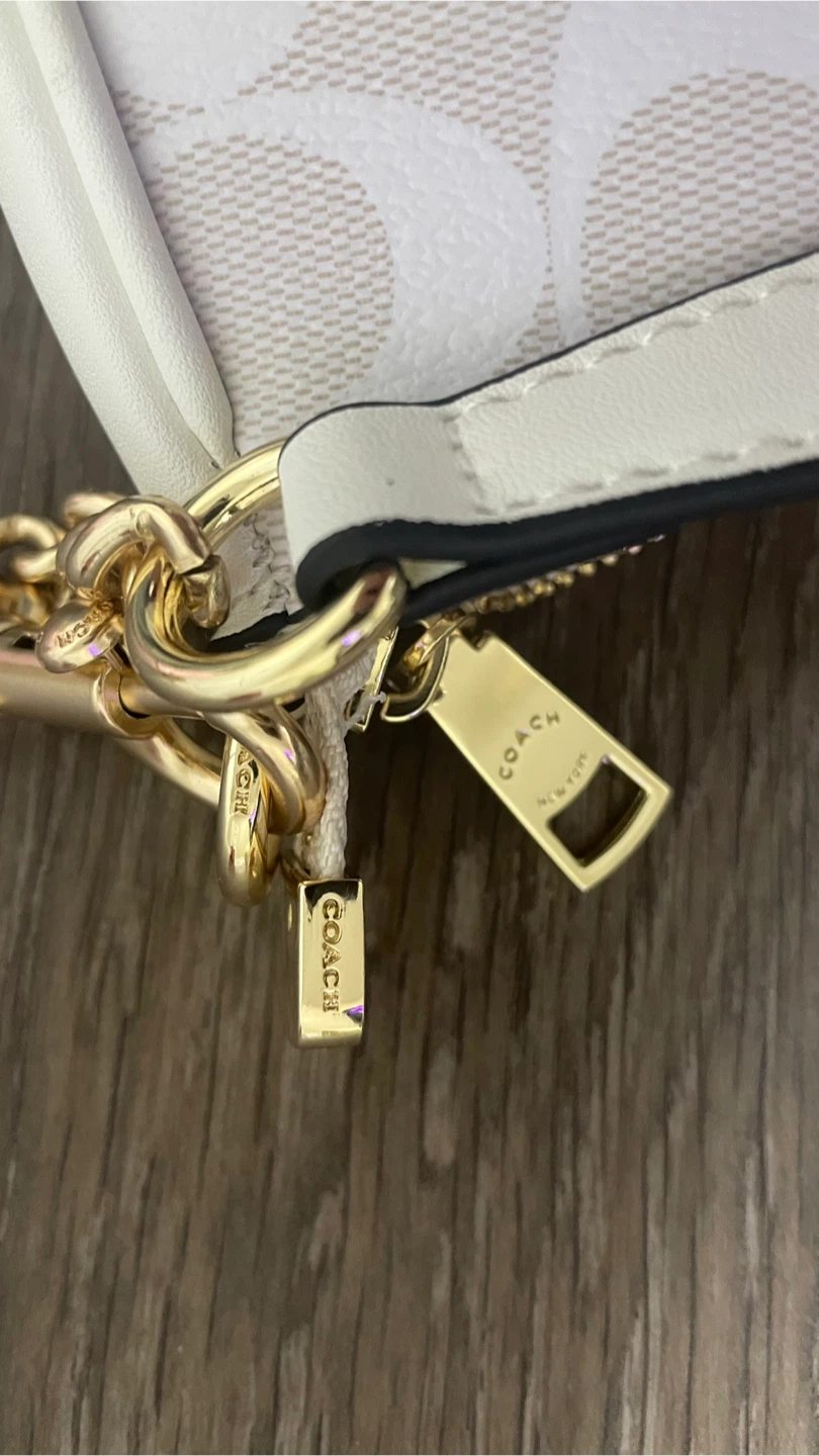 Coach Signature C Shoulder Bag - White/Tan - photo 4