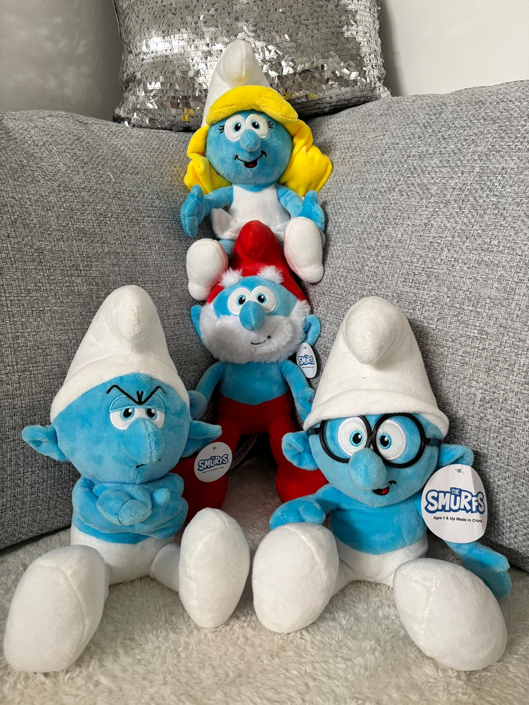 Set of 4 Smurfs Plush Toys