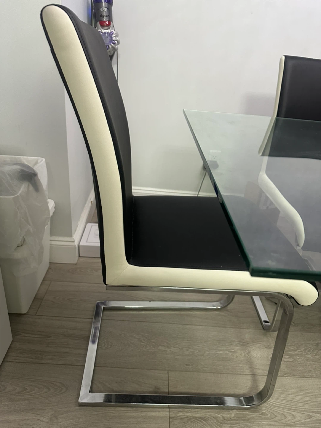 Modern Dining Chairs (Set of 4) - Black and White