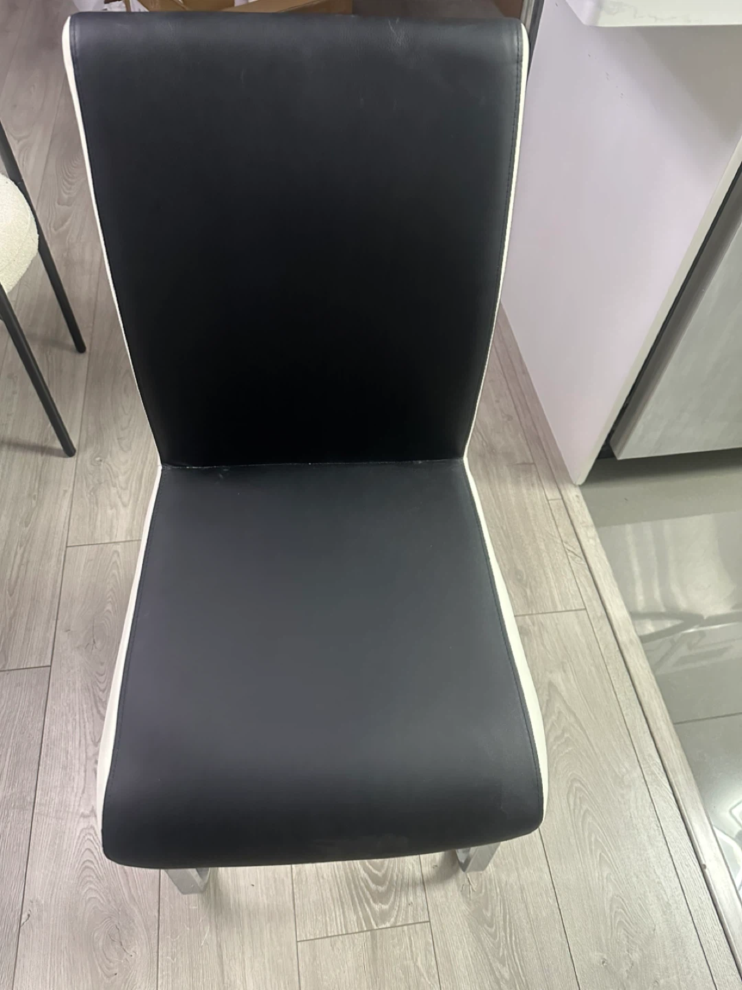 Modern Dining Chairs (Set of 4) - Black and White - photo 3