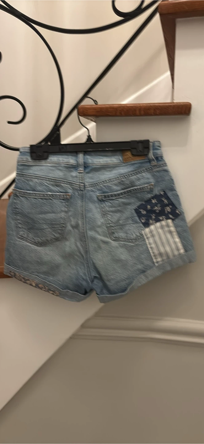 American Eagle Denim Shorts with Patchwork Detail - photo 2