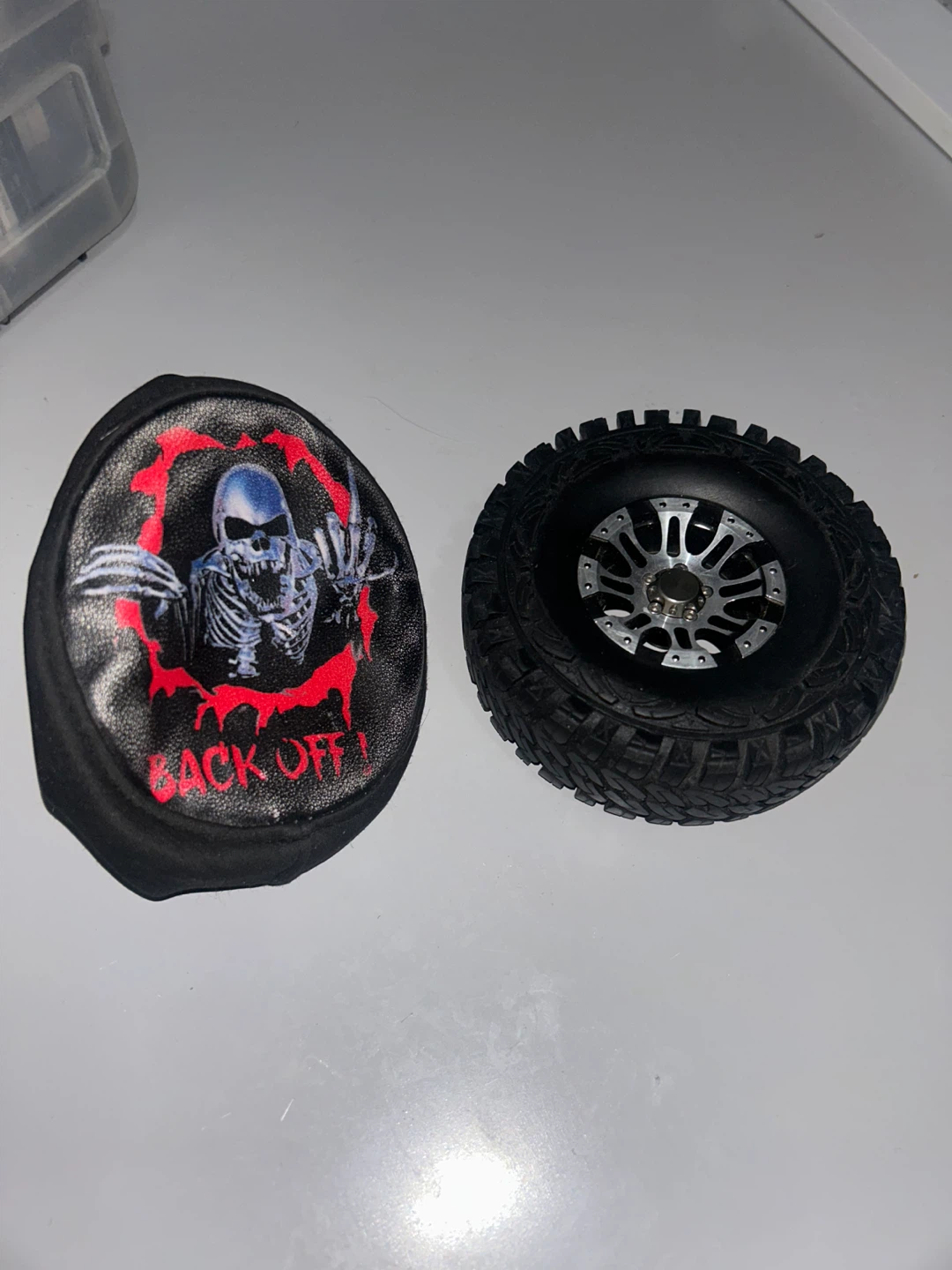 RC truck tire with tire cover