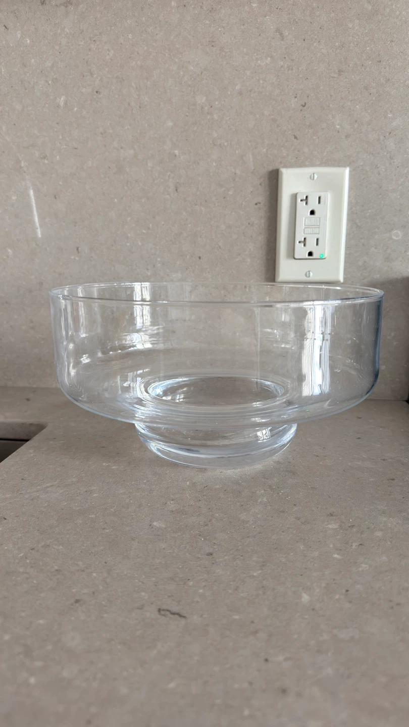 Clear Glass Serving Bowl