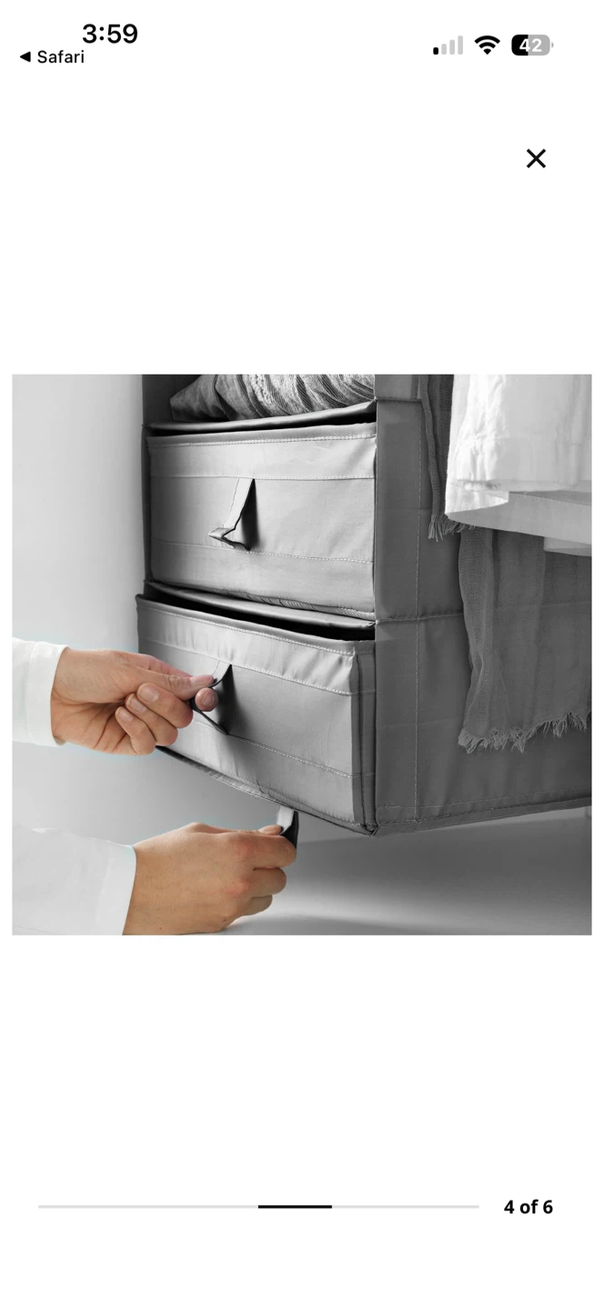 IKEA SKUBB Hanging Shoe Organizer - Grey - photo 3