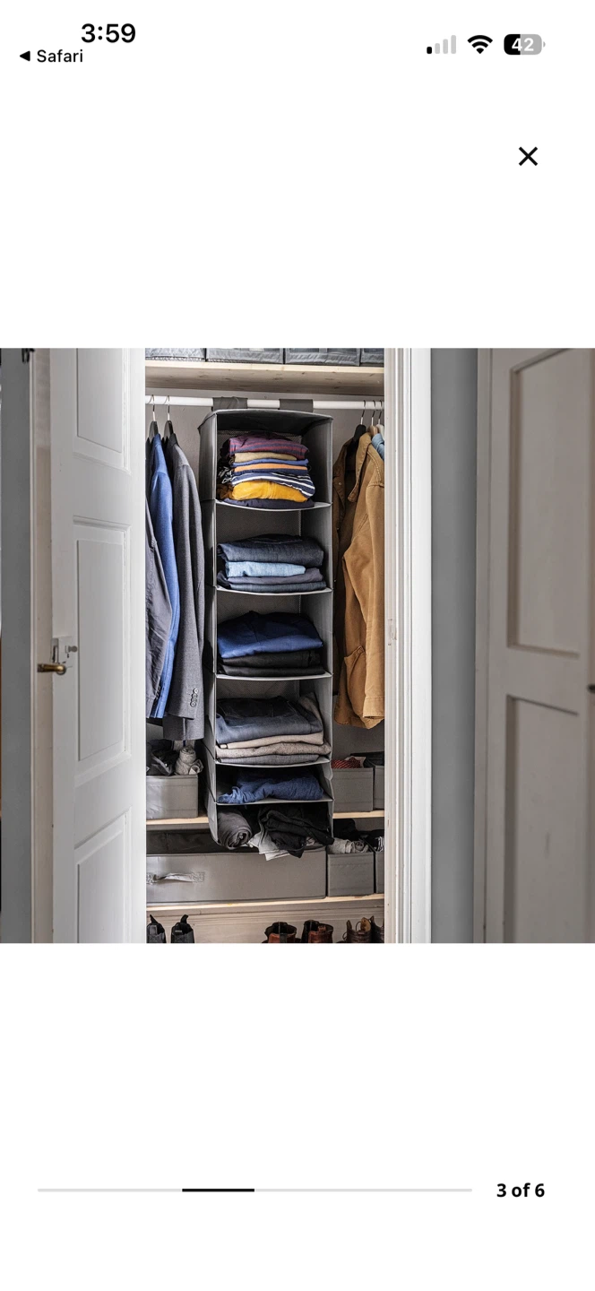 IKEA SKUBB Hanging Shoe Organizer - Grey - photo 2