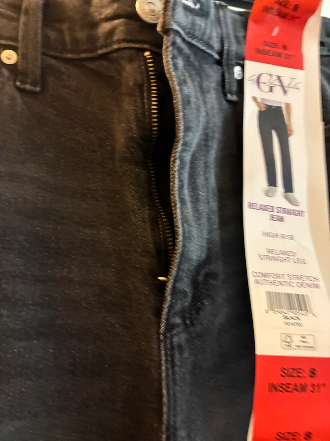 Gloria Vanderbilt Relaxed Straight Jean - Black, Size 8 - photo 3