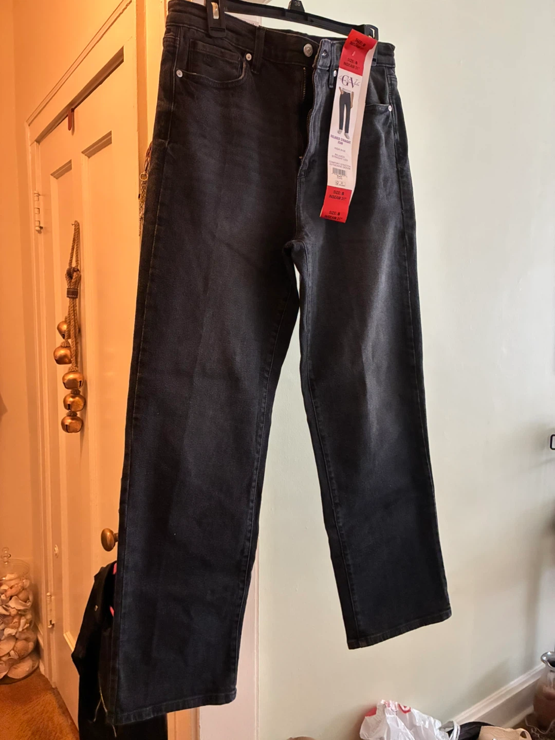Gloria Vanderbilt Relaxed Straight Jean - Black, Size 8