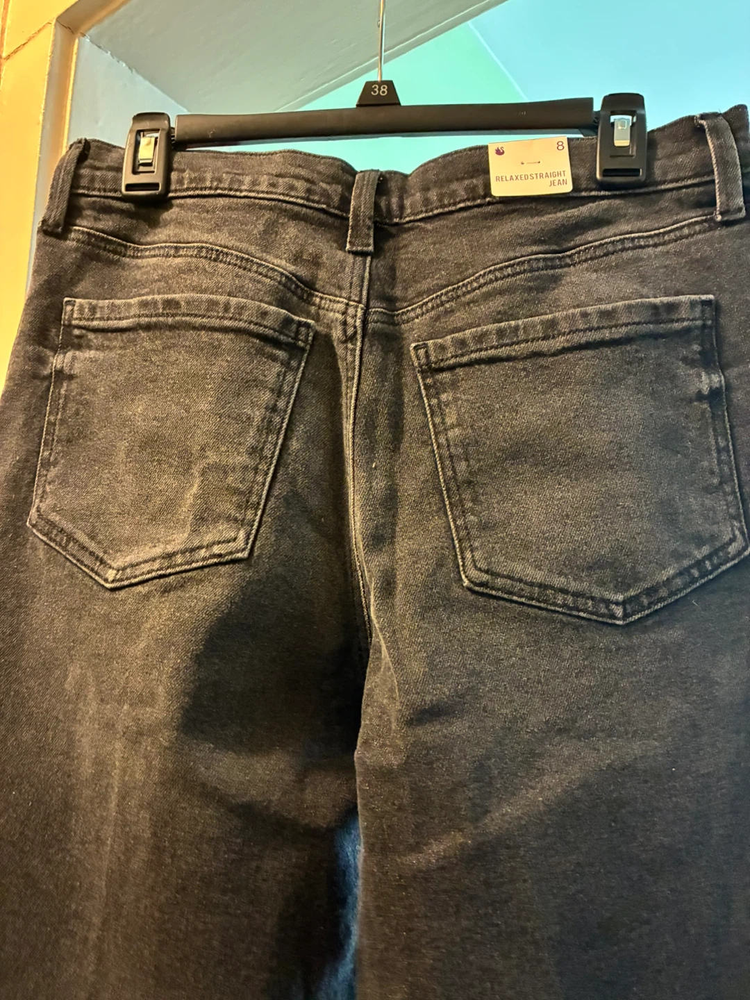 Gloria Vanderbilt Relaxed Straight Jean - Black, Size 8 - photo 2