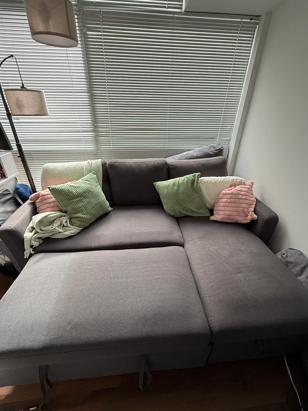 Grey Sectional Sofa bed with Storage - photo 3