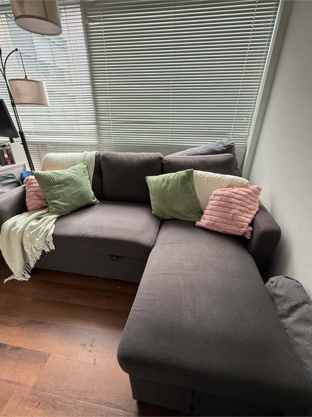 Grey Sectional Sofa bed with Storage - photo 5