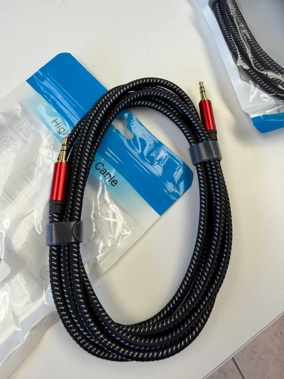 3.5mm Audio Aux Cable (Red & Gold) 6 FT