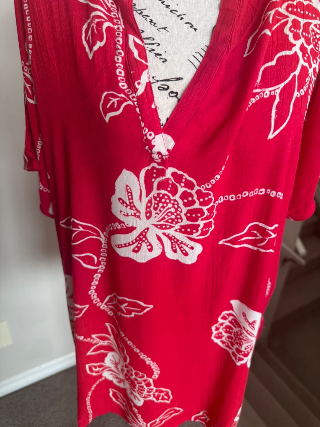 Red Floral Tunic Top - photo 2