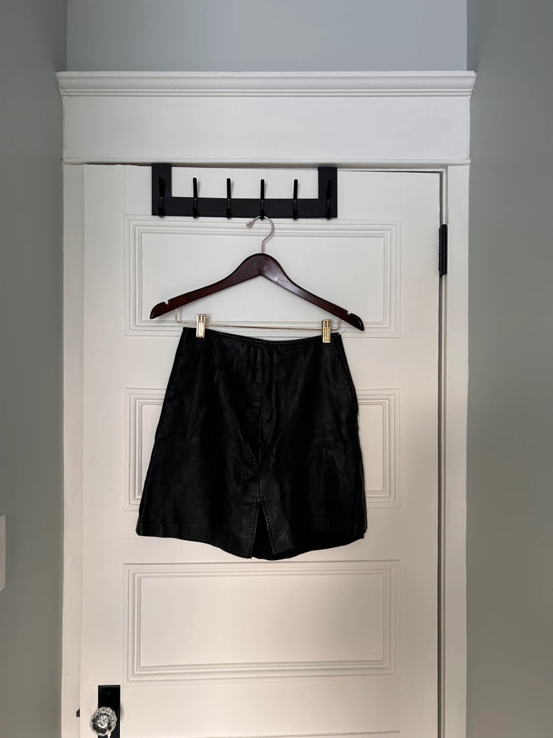 Black Leather Mini Skirt