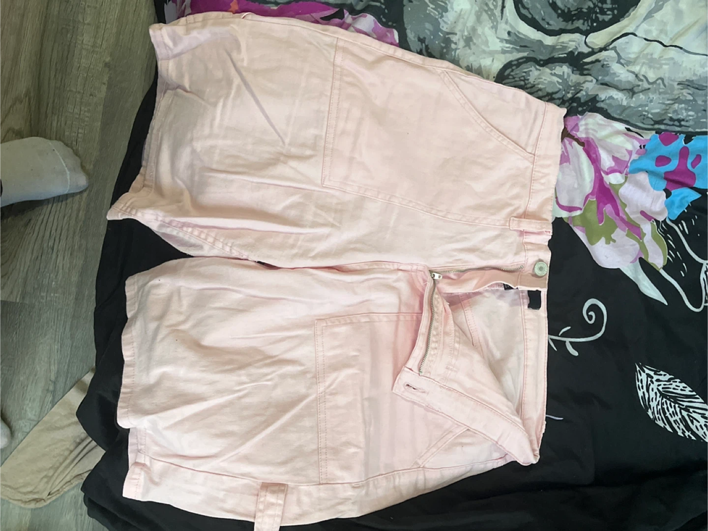 Light Pink Denim Shorts