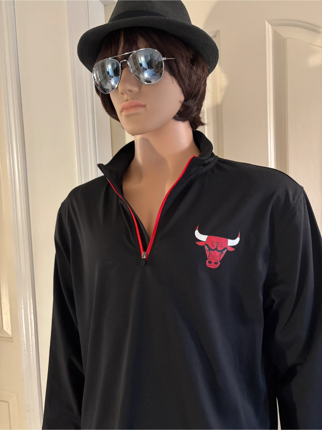 🏀 Chicago Bulls NBA Athletic Quarter-Zip Pullover - Size Large 🏀 - photo 5