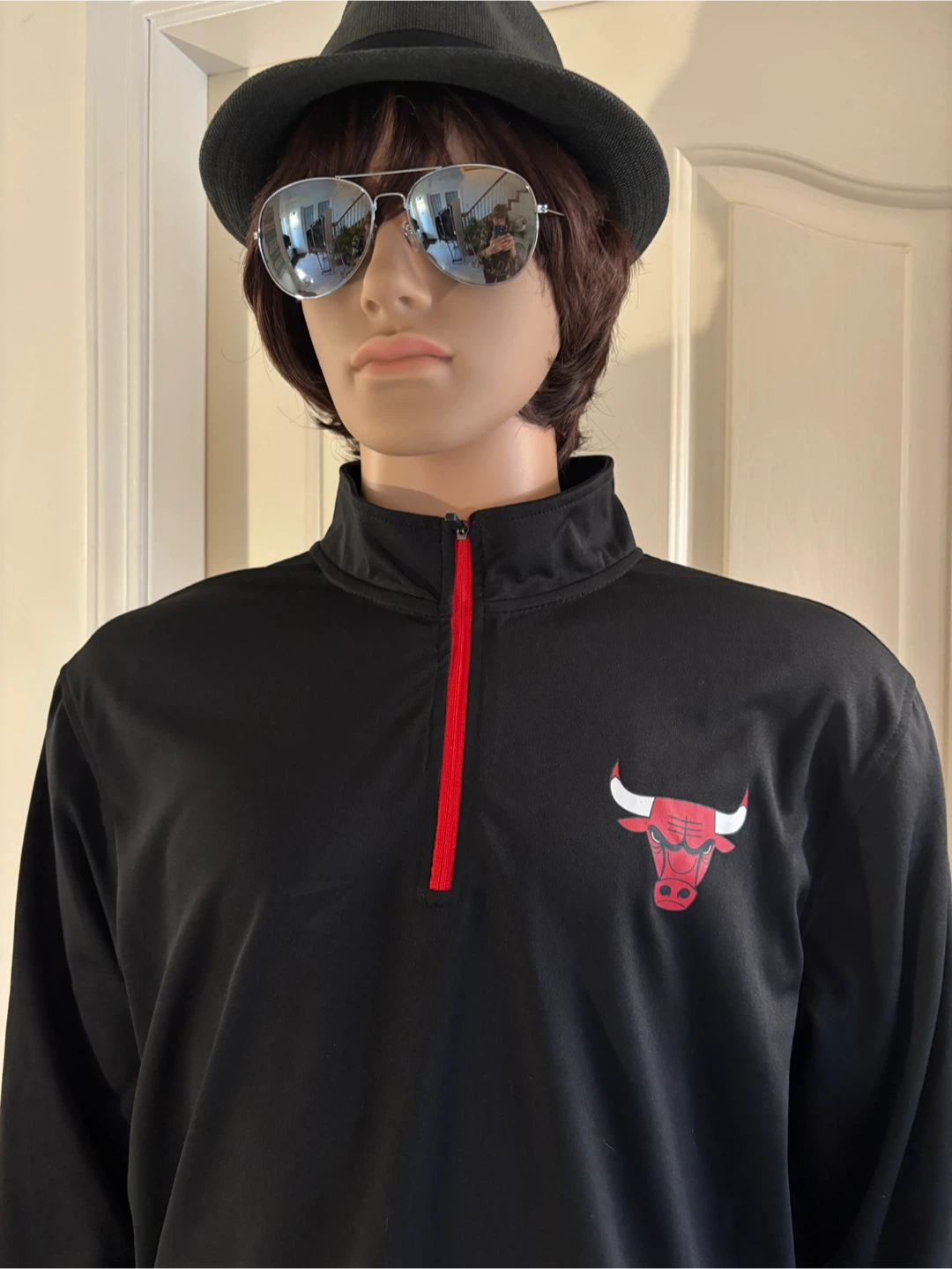 🏀 Chicago Bulls NBA Athletic Quarter-Zip Pullover - Size Large 🏀 - photo 4