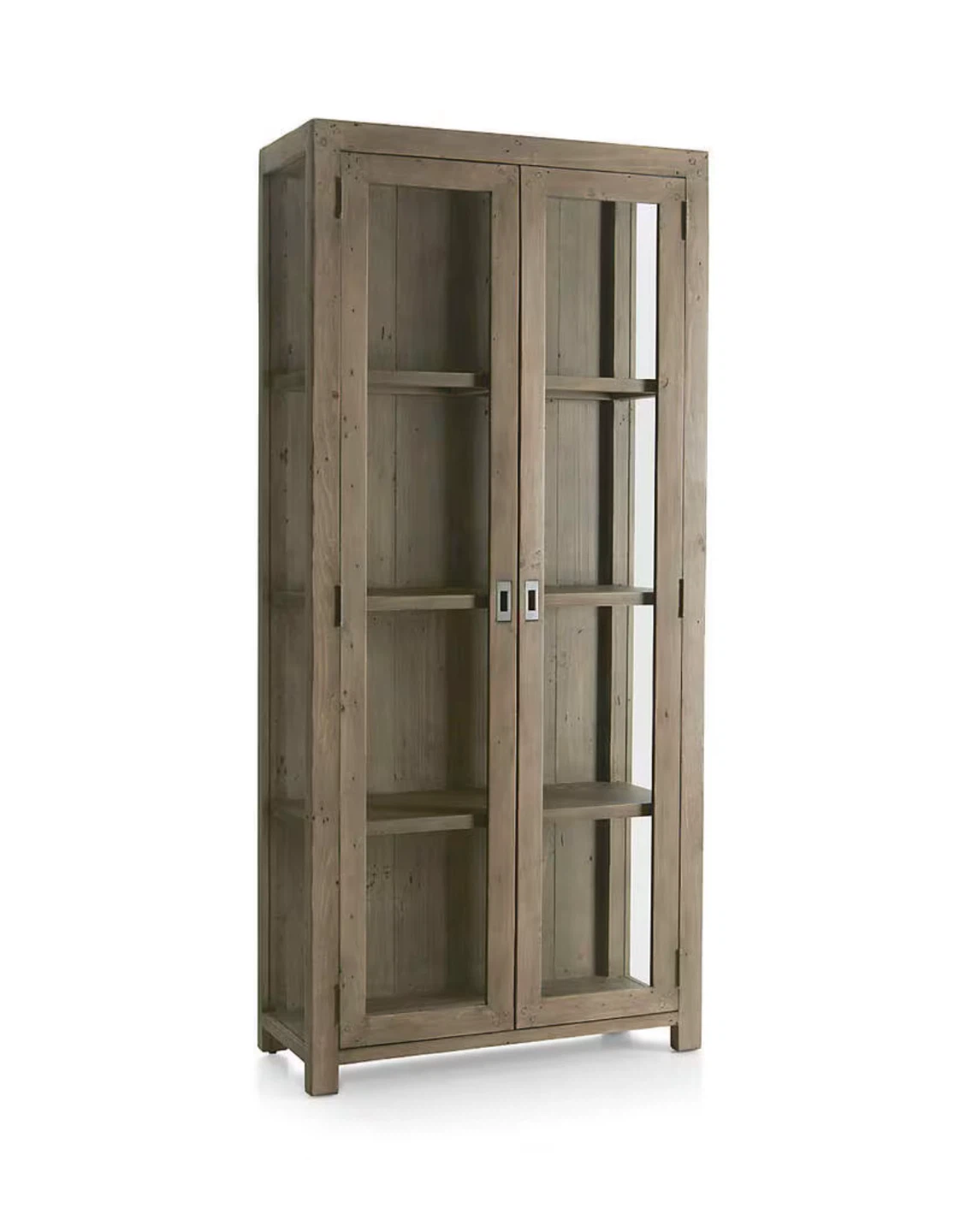 Reclaimed Wood Display Cabinet with Glass Doors - photo 2