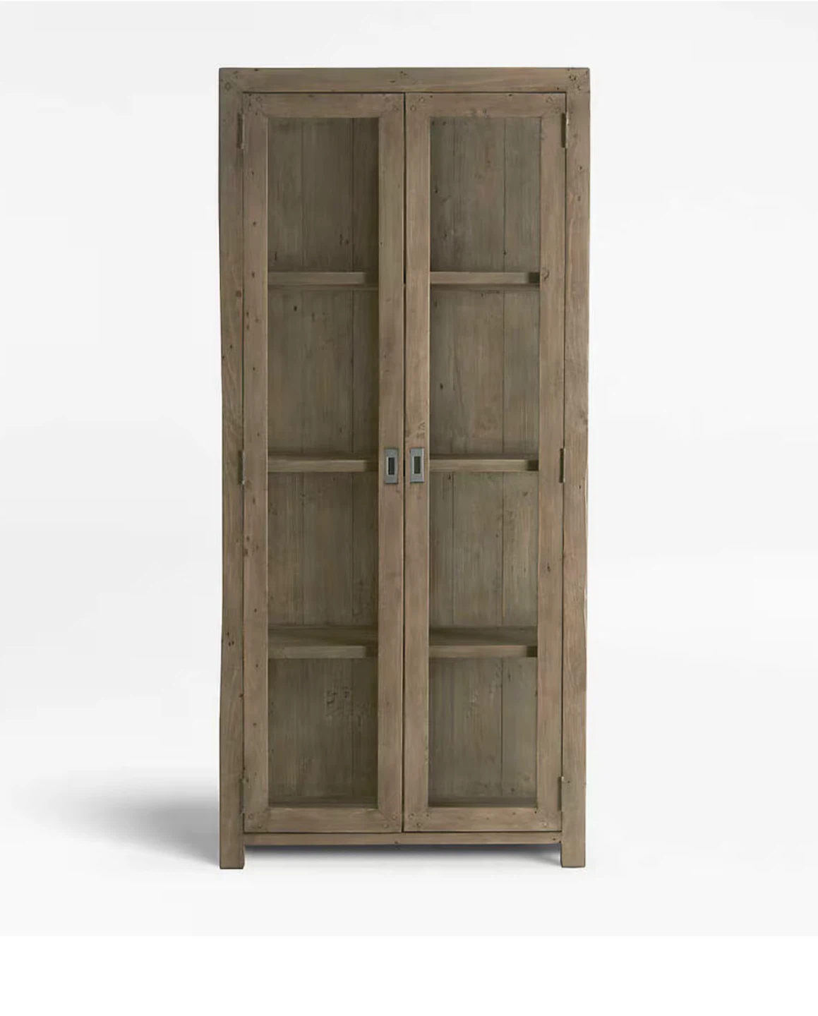 Reclaimed Wood Display Cabinet with Glass Doors - photo 3