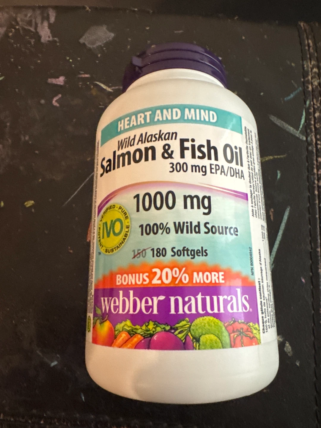 Webber Naturals Wild Alaskan Salmon & Fish Oil 1000 mg Softgels