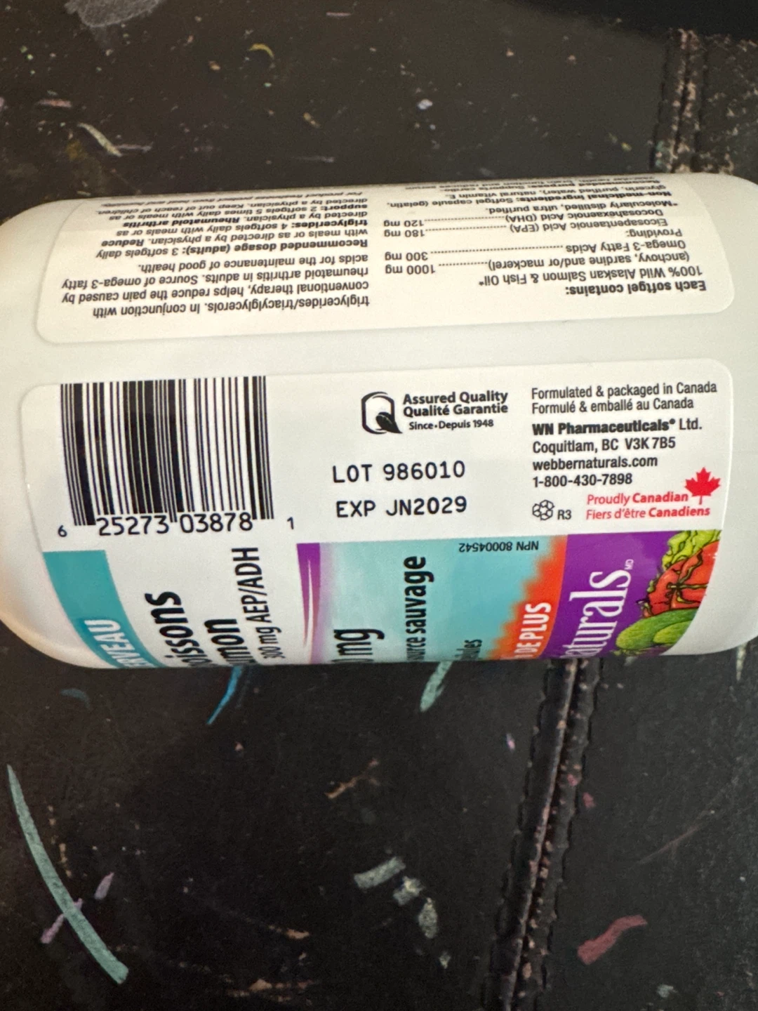 Webber Naturals Wild Alaskan Salmon & Fish Oil 1000 mg Softgels - photo 2