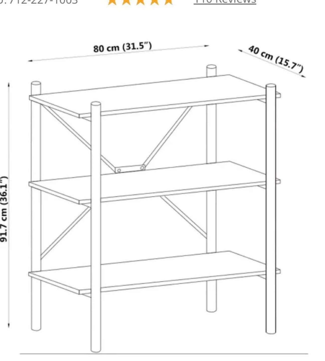 3-Shelf Bookshelf - photo 4