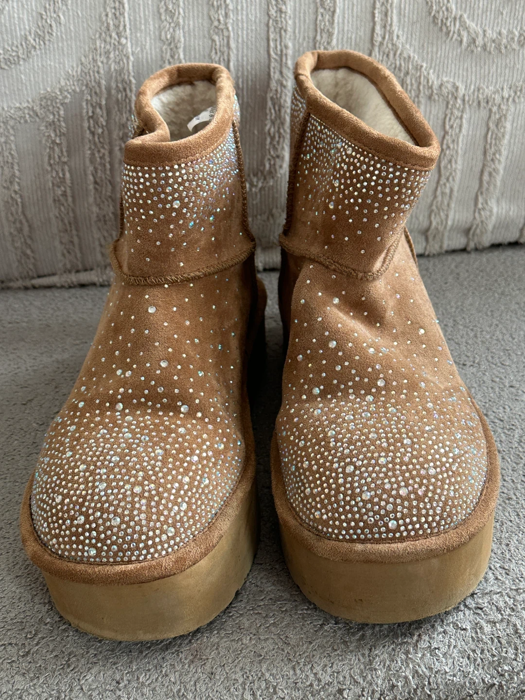 Madden Girl / Brown Embellished Platform Boots