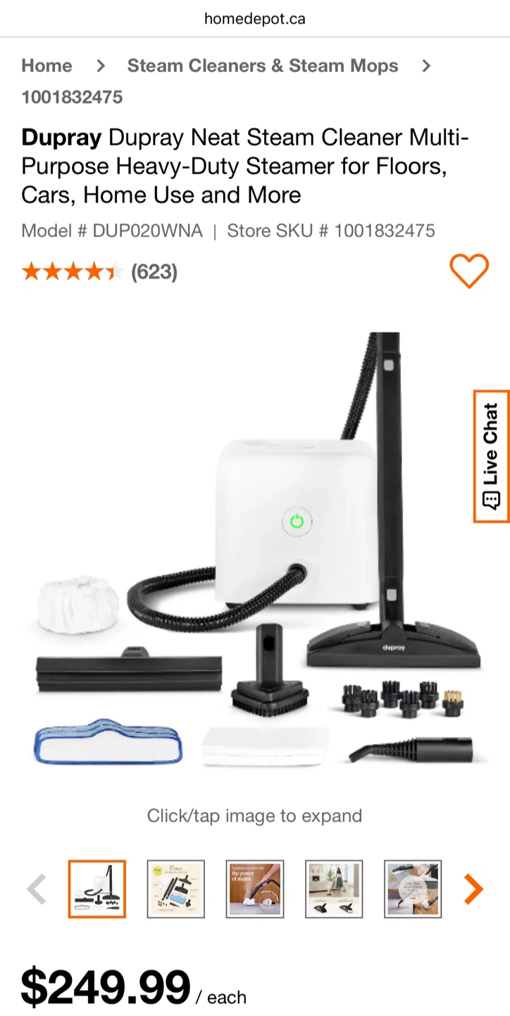 Dupray Multi-Purpose Steamer Cleaner
