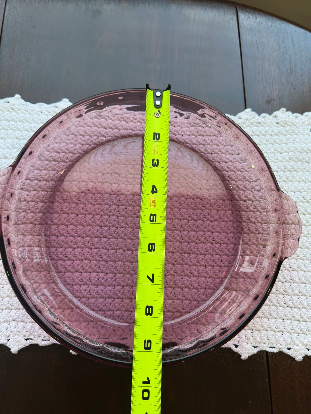 Rare Vintage Pyrex Cranberry Pie Dish - photo 4
