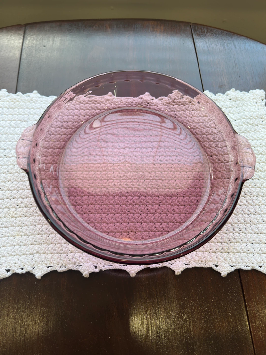 Rare Vintage Pyrex Cranberry Pie Dish - photo 3