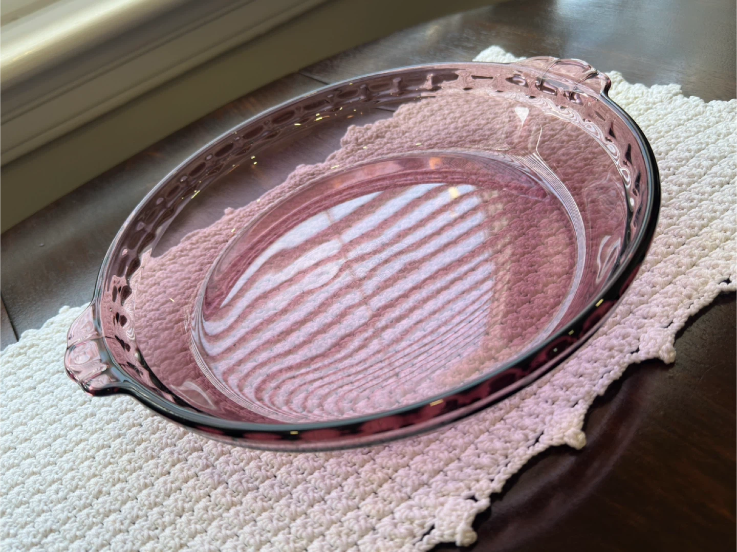 Rare Vintage Pyrex Cranberry Pie Dish - photo 2
