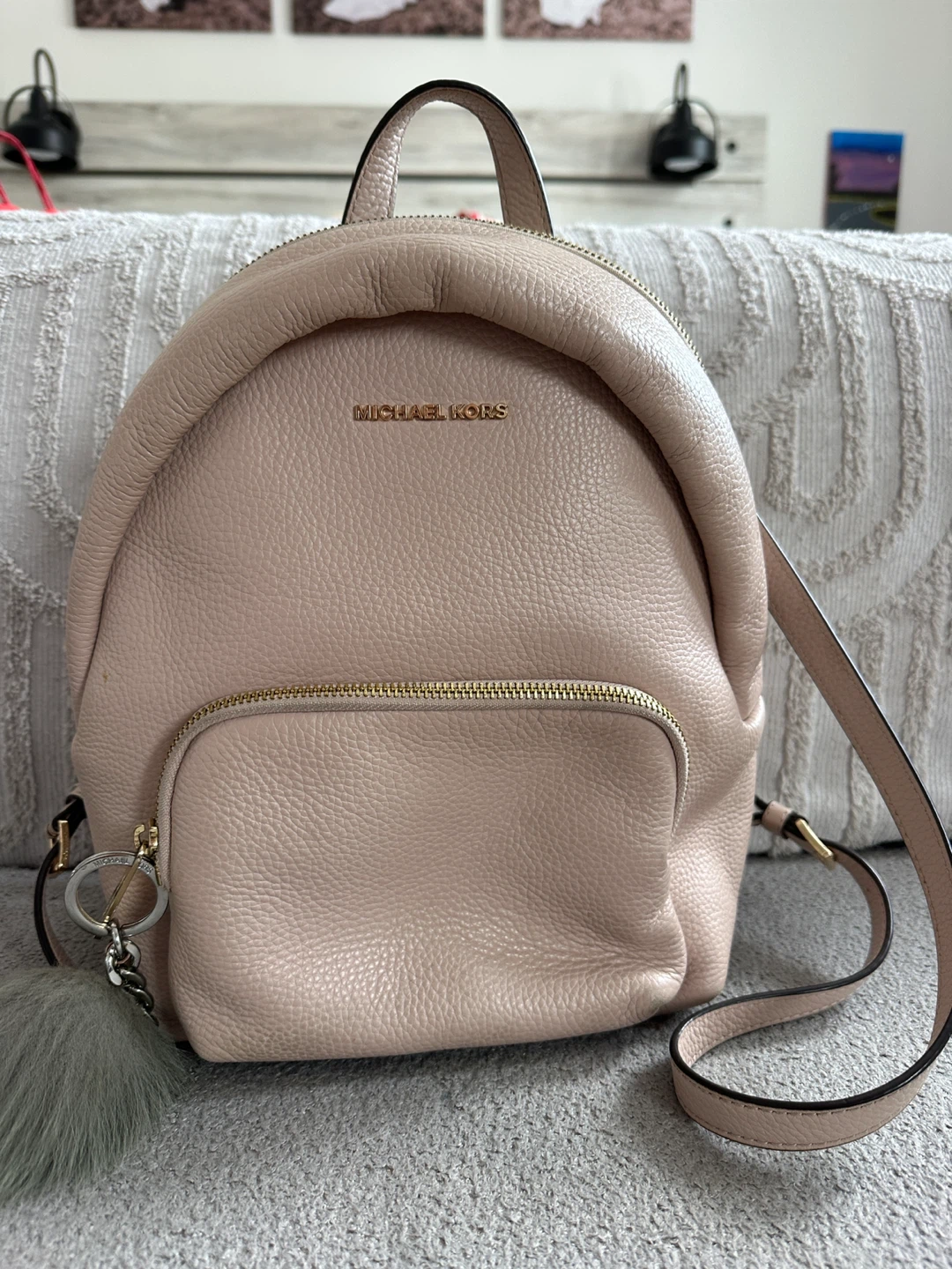 Michael Kors Pink Leather Mini Backpack