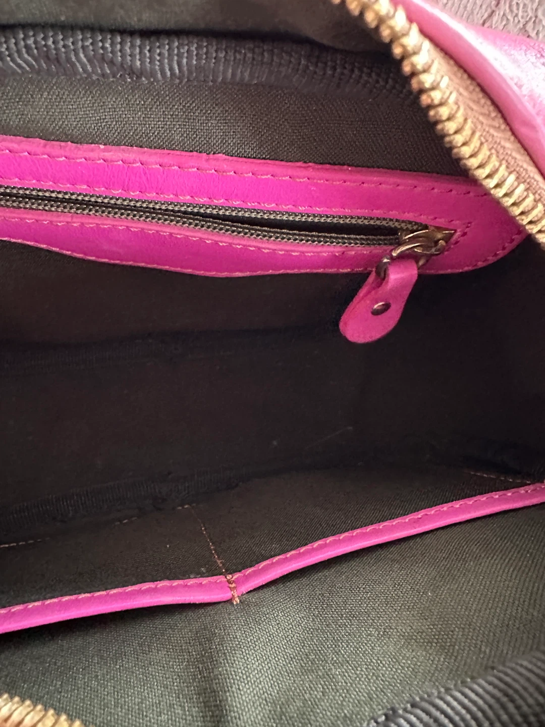 Pink Leather Crossbody Bag with Embroidered Strap - photo 2