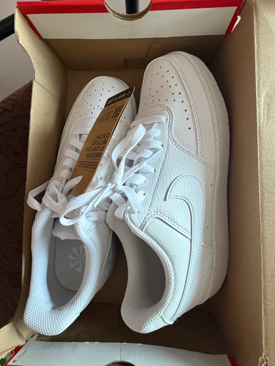 Nike Air Force 1 White Leather Sneakers