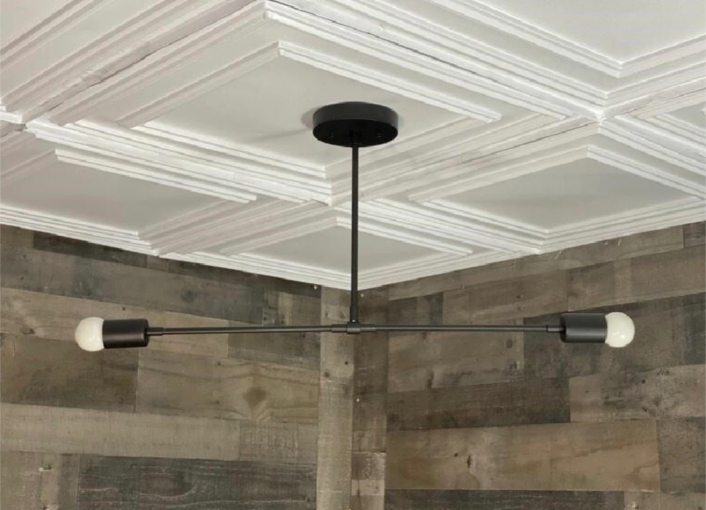 Lustrous Lumens Black 2-Light Chandelier